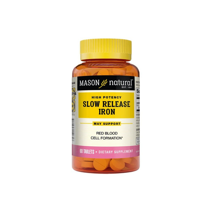 Mason Natural High Potency Slow Release Iron 50 Mg 60 Tablets