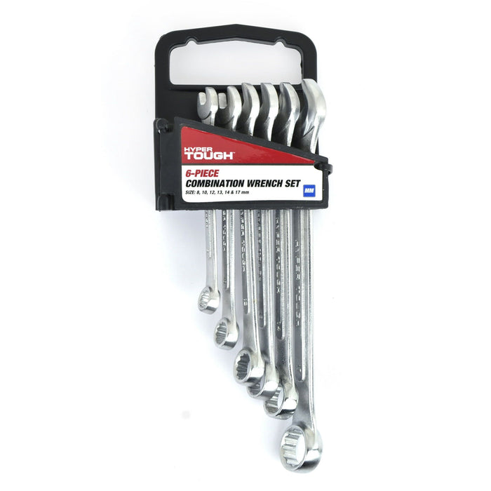 Hyper Tough 6-Piece Combination Wrench Set, Metric