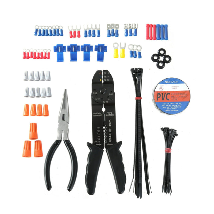 Hyper Tough 99 Piece Electrical Home Repair Set Including Storage Case TD21801A, New, 1.36 lb