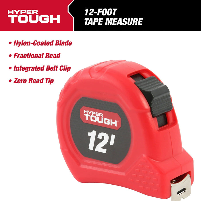 Hyper Tough 12 Foot Tape Measure, 42038