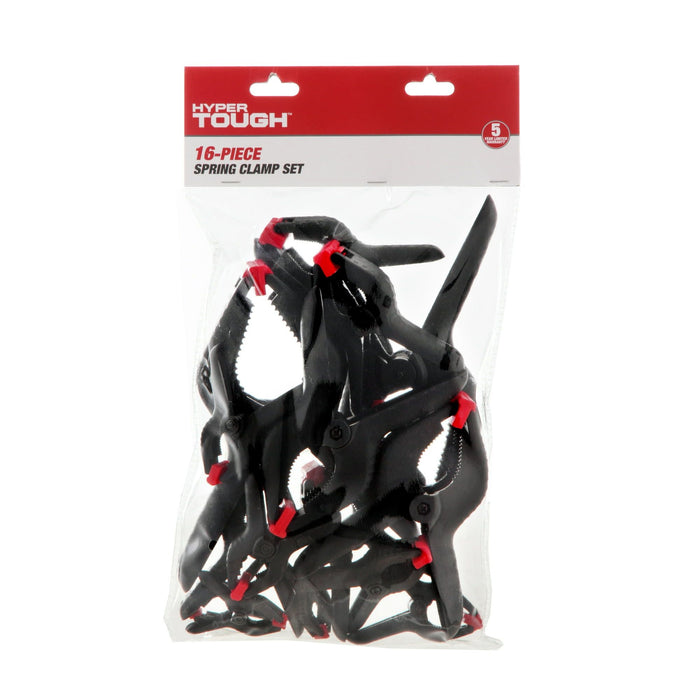 Hyper Tough 16 Piece Assorted Sized Spring Clamp Set TG60600C