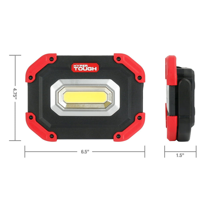 Hyper Tough 1200 Lumen LED Rechargeable Portable Work Light, Red, Black