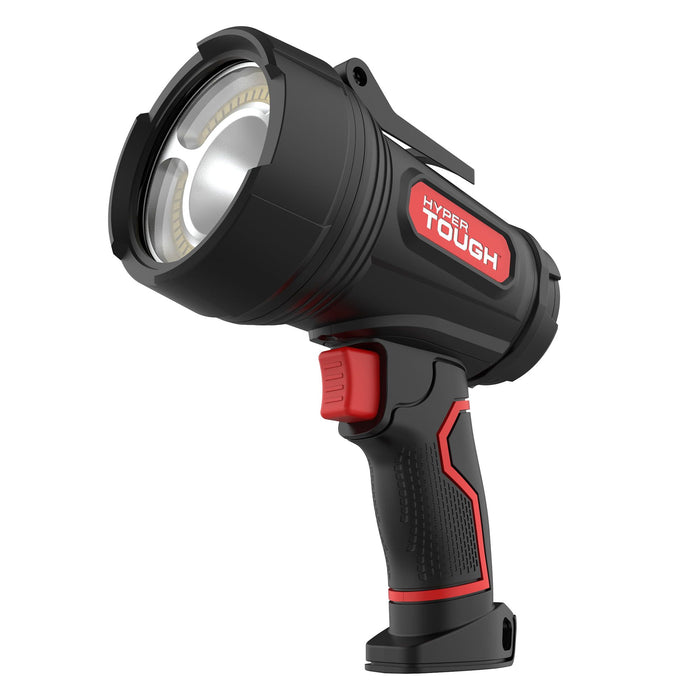 Hyper Tough 1000 Lumen Brightness LED Dual Power Rechargeable Spotlight