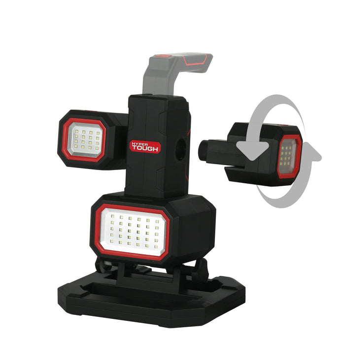 Hyper Tough 2000-Lumen LED Rechargeable Work Light & Detachable Spotlight