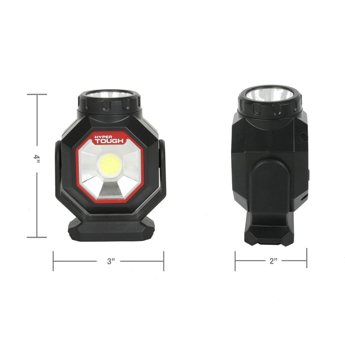 Hyper Tough 500 Lumen Rechargeable Compact Work Light, Integrated LED