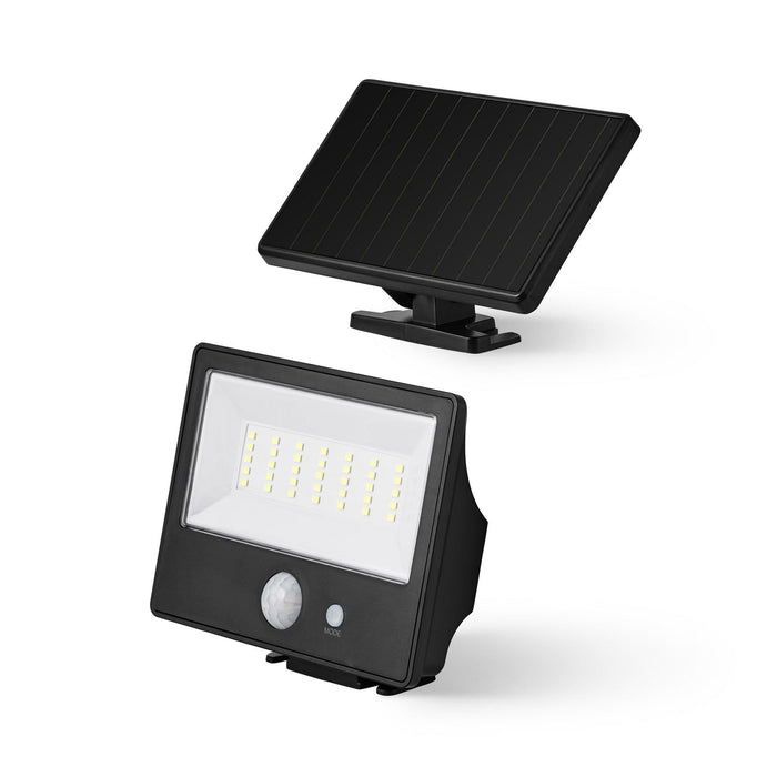 Hyper Tough Motion Sensing Outdoor Security Flood Light, Dusk to Dawn, Black, 120 ¡ã Beam Angle, 800 Lumens, Solar Power