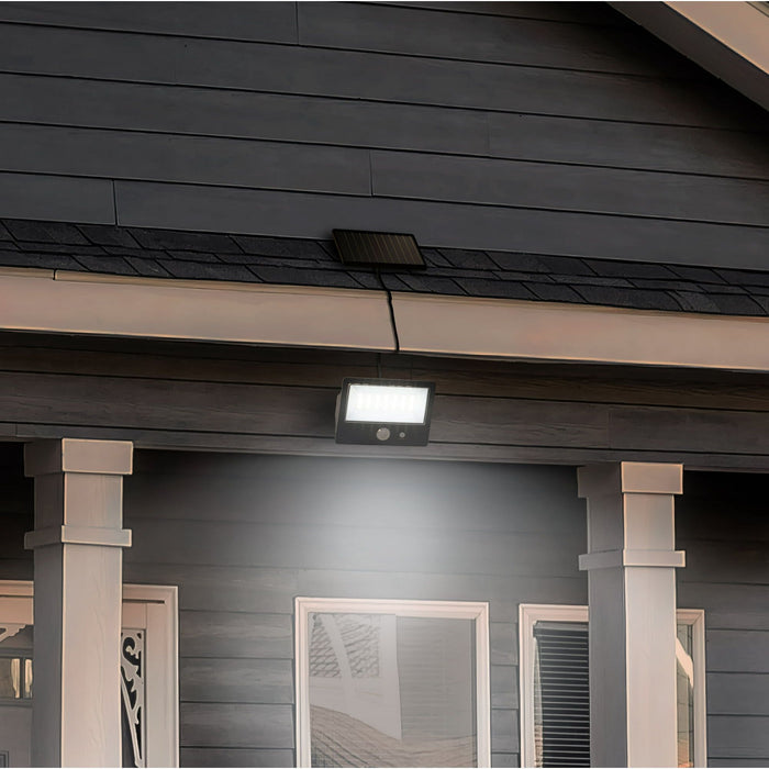 Hyper Tough Motion Sensing Outdoor Security Flood Light, Dusk to Dawn, Black, 120 ¡ã Beam Angle, 800 Lumens, Solar Power