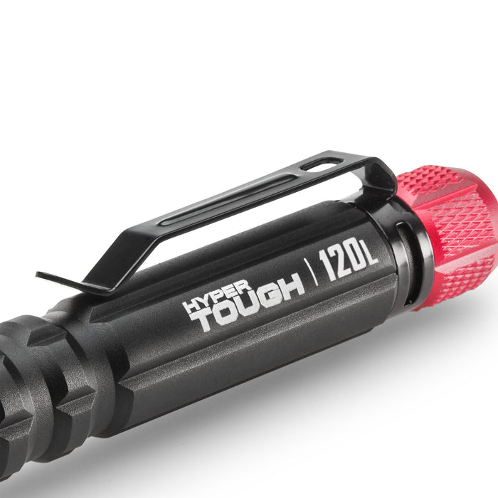 Hyper Tough 120LM LED Pen Light, 2 AAA Batteries Included, Black