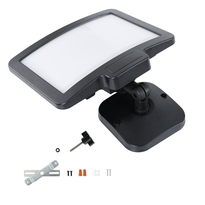 Hyper Tough 3000 Lumen LED Flood Light 120-Degree Motion Sensor in Black Finish, Hardwired 102-Degree Beam Spread