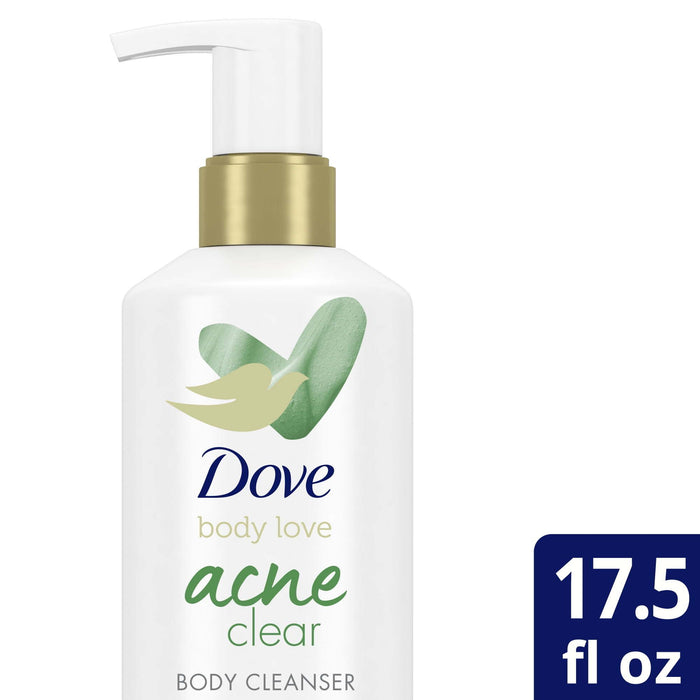 Dove Body Love Women's Body Cleanser Acne Clear with Salicylic Acid, 17.5 fl oz