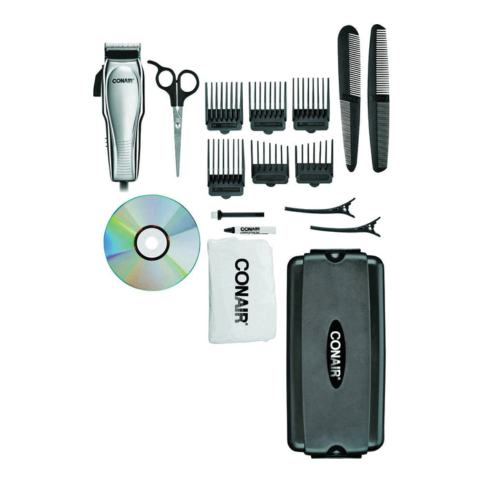 Conair Custom Cut Haircut Kit, Chrome, 21 Piece