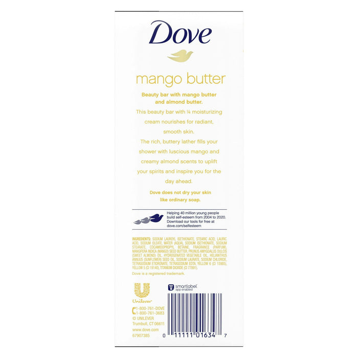 D ove Purely Pampering Beauty Bar with Mango Butter 3.75 oz 6 bars