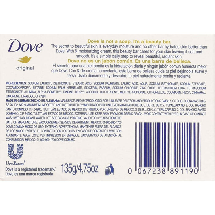 D ove White Cream Bar 4.75 oz / 135 Gr (Pack of 12) Dry Skin Bath Soaps