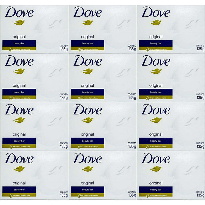 D ove White Cream Bar 4.75 oz / 135 Gr (Pack of 12) Dry Skin Bath Soaps