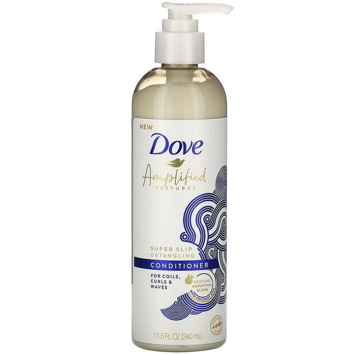 Dove, Amplified Textures, Super Slip Detangling Conditioner, 11.5 fl oz (340 ml)