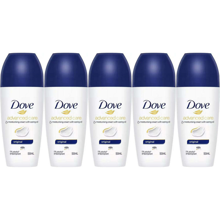 Dove Original Anti-Perspirant Roll-On, 50 Ml / 1.7 Ounce (Pack of 5)