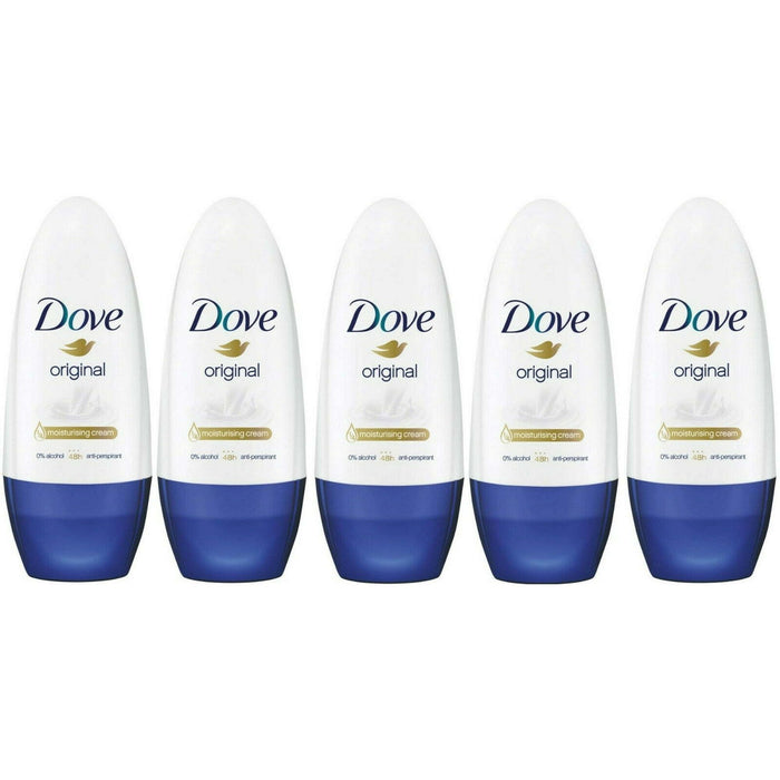 Dove Original Anti-Perspirant Roll-On, 50 Ml / 1.7 Ounce (Pack of 5)