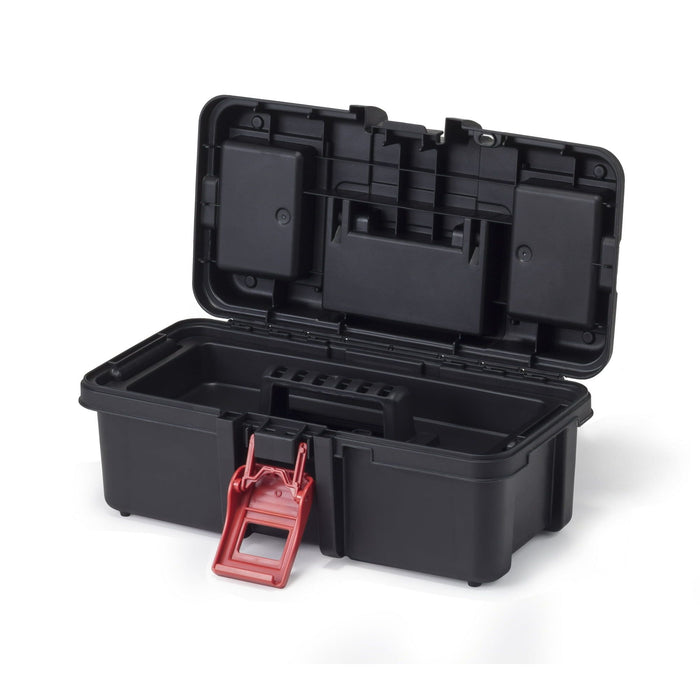 Hyper Tough 13-inch Tool Box, Plastic Tool and Hardware Storage, Black