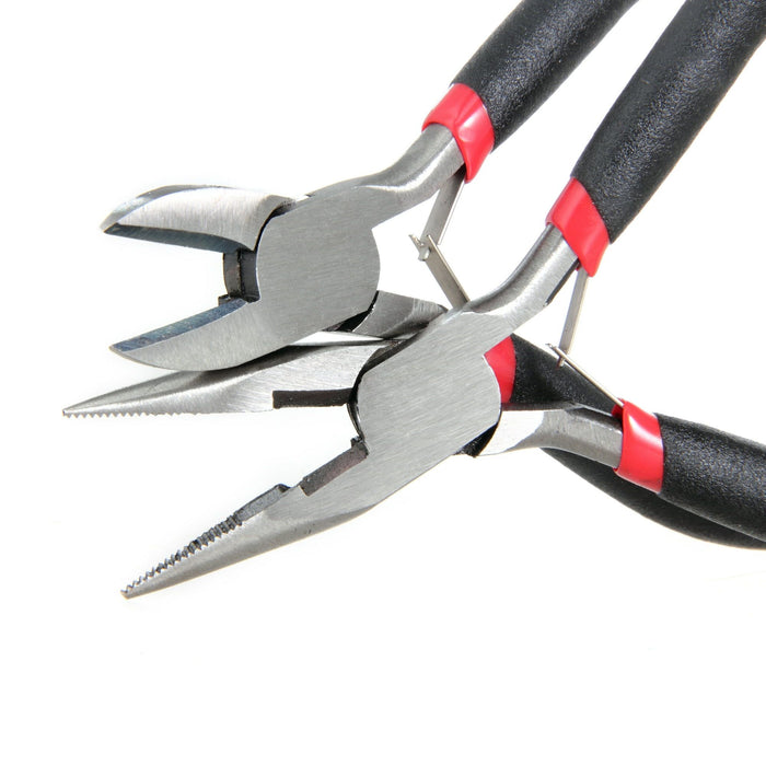 Hyper Tough 2 Piece Mini Long-Nose and Diagonal Pliers Set