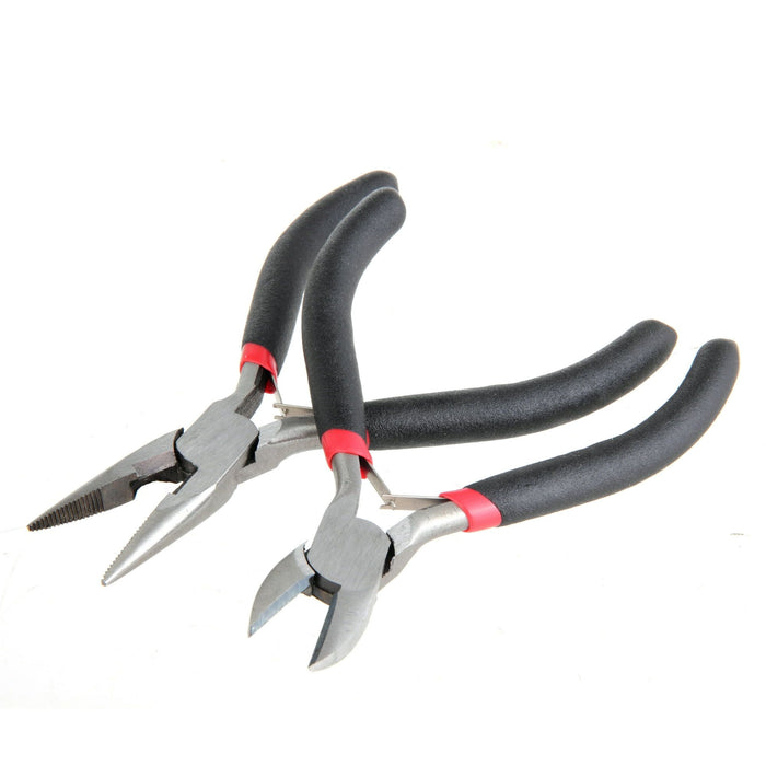 Hyper Tough 2 Piece Mini Long-Nose and Diagonal Pliers Set