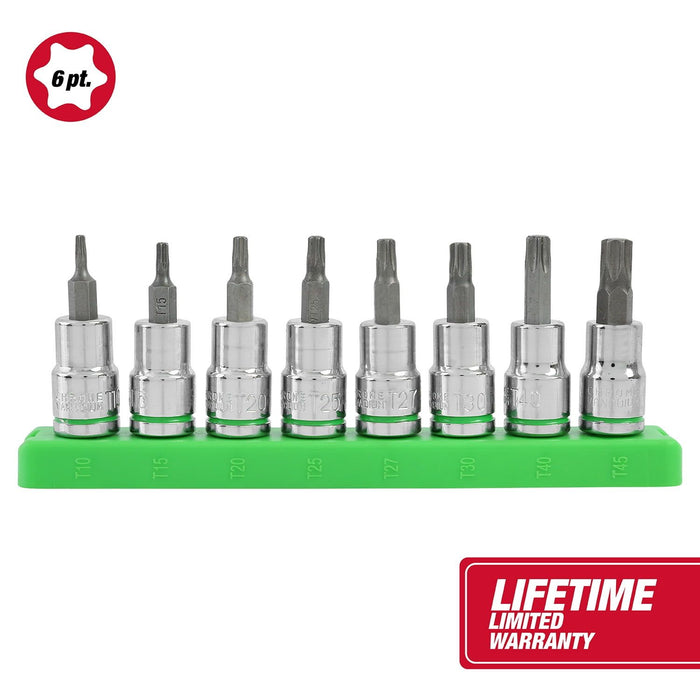 Hyper Tough 9-Piece, 3/8-inch Drive, Star Socket Bit Set for Automotive and DIY Projects, 6569