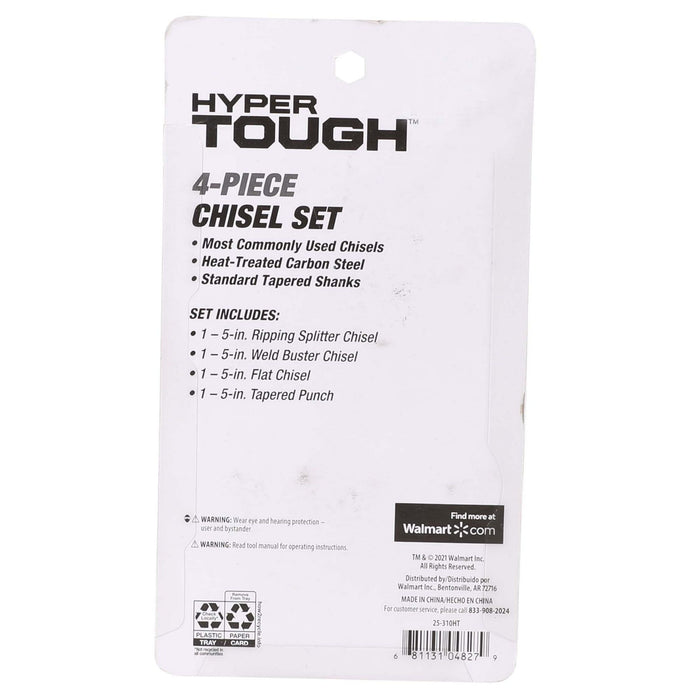 Hyper Tough 4 Piece Chisel Set Manufacturer Part Number 25-310HT, Material: 35CRMO