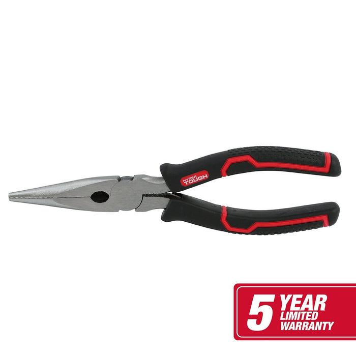 Hyper Tough 8-inch Long Nose Pliers with Ergonomic Comfort Grips, 5170V