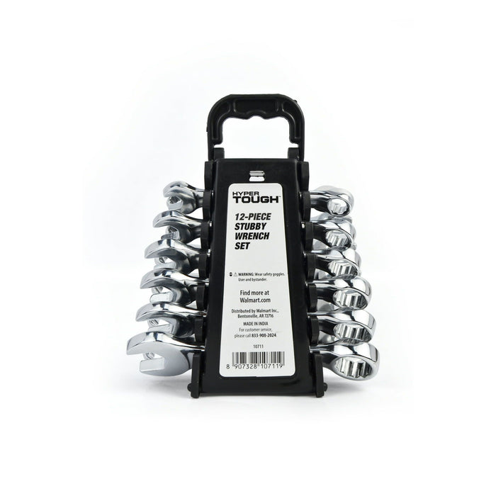 Hyper Tough 12-Piece Stubby Combination Wrench Set