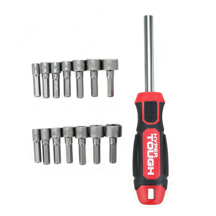 Hyper Tough 14-in-1 Alloy Steel Nut Driver Screwdriver Set TS90514N