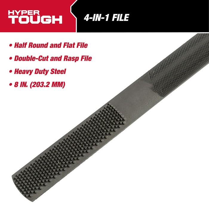 Hyper Tough 4-in-1 Multi-Functional Steel File, 2201