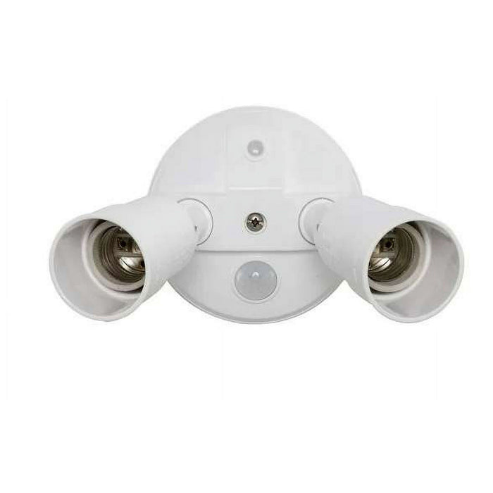 Hyper Tough Dual Head Hardwired Security Light 180-Degree Detection (Bulbs Not Included)