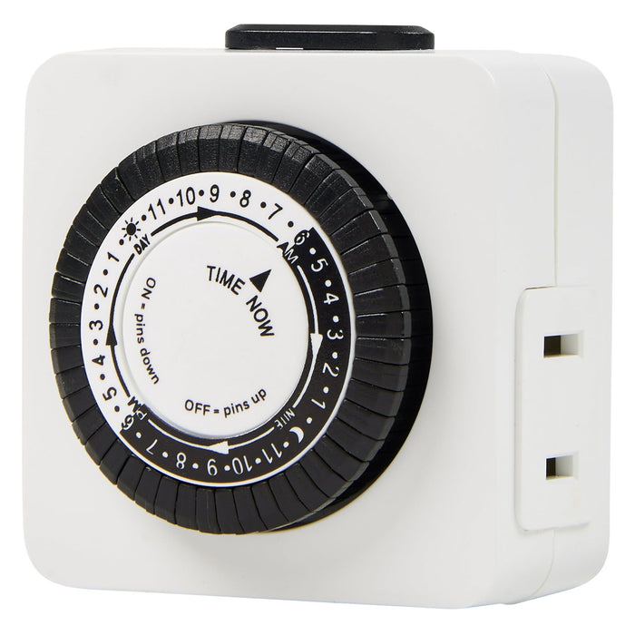 Hyper Tough, Polarized, Analog Indoor Mini Timer, Single Outlet