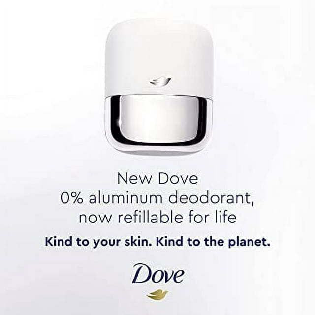 Dove Refillable Deodorant Starter Kit 0% Aluminum Sensitive Aluminum Free Deodorant 1.13 oz