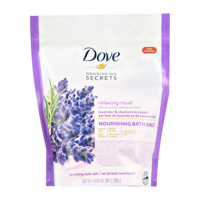 Dove Nourishing Secrets Bath Salts Lavender and Chamomile 28 oz