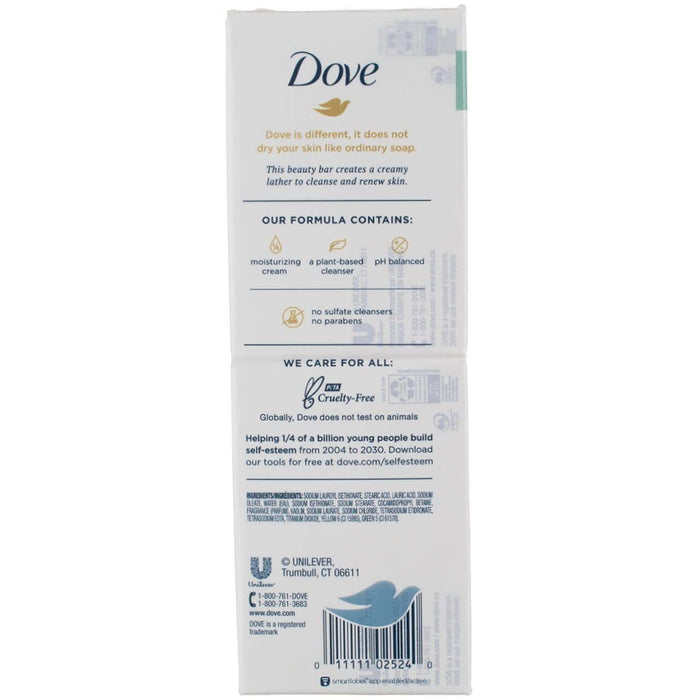 D ove Purifying Detox Moisturizing Beauty Bar Soap, Green Clay, 3.75 oz, 6 Ct