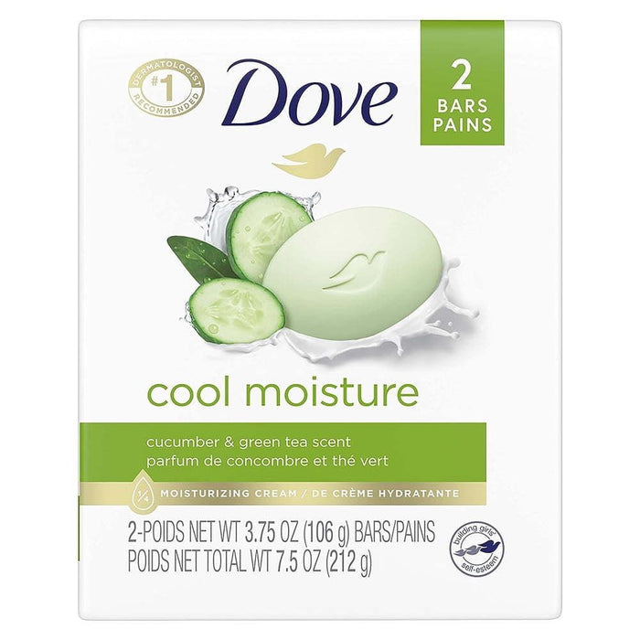 D ove Skin Care Beauty Bar Cucumber and Green Tea 3.75 oz, 2 Bars