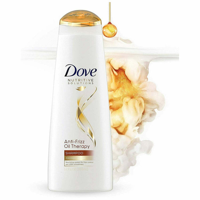 Dove Nutritive Solutions Anti Frizz Shampoo Oil Therapy with Nutri-Oils 12 oz