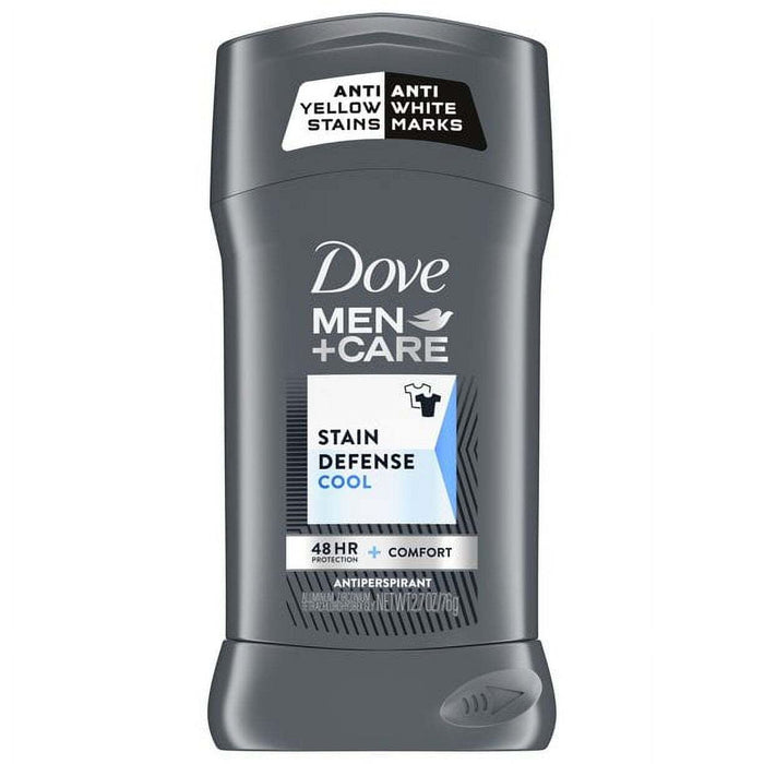 Dove Men+Care Stain Defense Cool Antiperspirant Deodorant Stick, 2.7 oz - 2 Pack