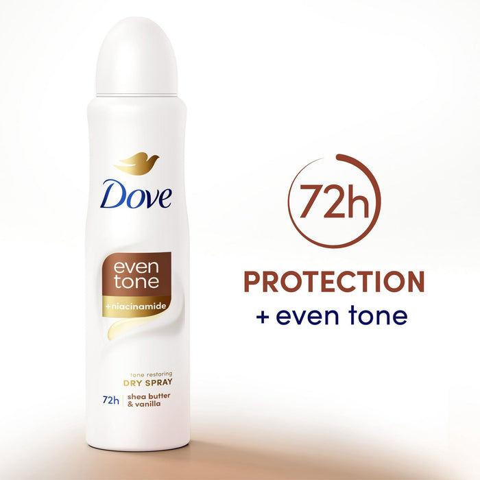 Dove Even Tone Women's Antiperspirant Dry Spray Shea Butter & Vanilla, 3.8 oz