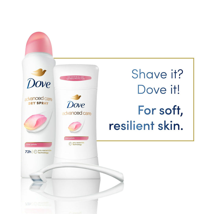 Dove Advanced Care Long Lasting Women's Antiperspirant Deodorant Dry Spray, Rose Petals, 3.8 oz