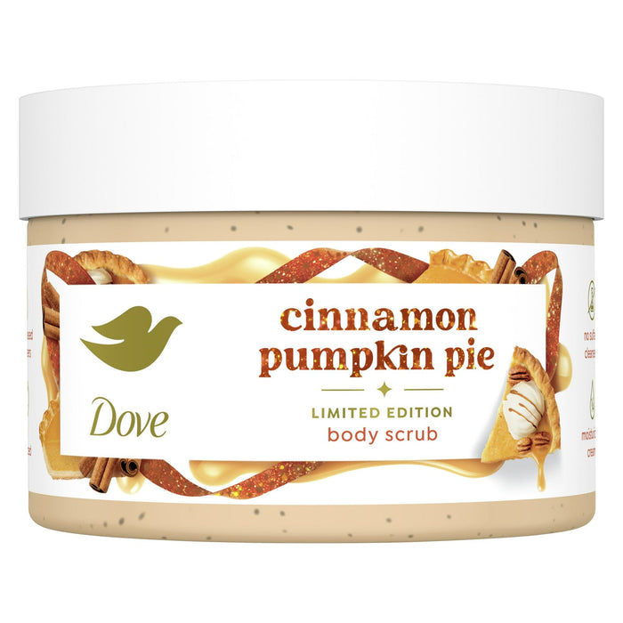 Dove Body Scrub Cinnamon Pumpkin Pie for Deep Nourishment Holiday Treats Limited Edition, 10.5 oz