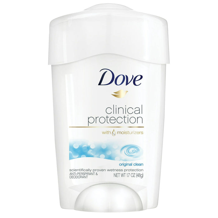 Dove Clinical Protection Women's Antiperspirant Deodorant Stick, Original Clean, 1.7 oz