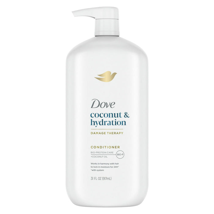 Dove Damage Therapy Daily Conditioner for Dry Hair Coconut & Hydration, 31 fl oz