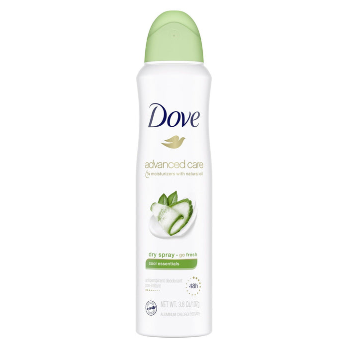 Dove Advanced Care Cool Essentials Dry 48HR Deodorant Spray 2 Pack