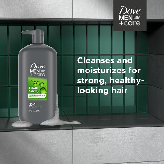 Dove Men+Care Daily 2-in-1 Shampoo and Conditioner Fresh & Clean, 31 oz