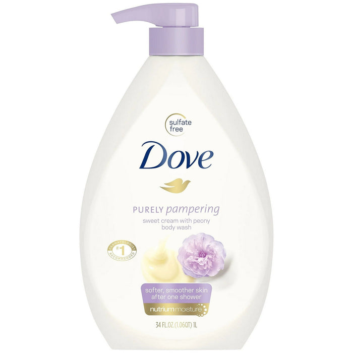 Dove Purely Pampering Sweet Cream with Peony Body Wash, 34 Ounce