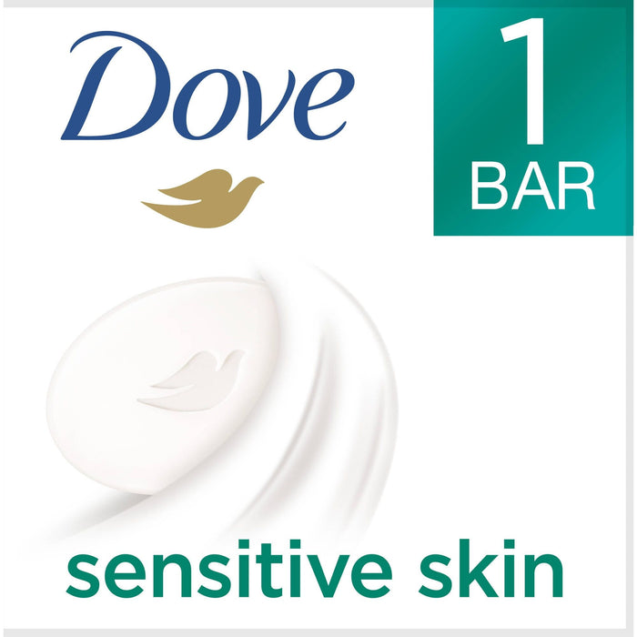 D ove Beauty Moisturizing Cream Bar Soap For Sensitive Skin, Unscented - 3.15 Oz