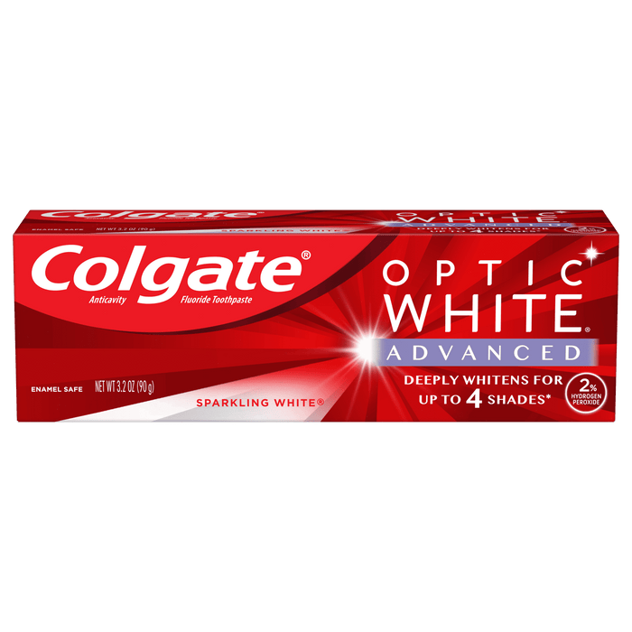 Colgate Optic White Advanced Teeth Whitening Toothpaste; Sparkling White; 3.2 oz