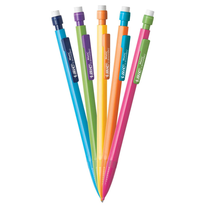 BIC Xtra-Strong Mechanical Lead Pencil, Colorful Barrel, Thick Point (0.9mm), 10 Count