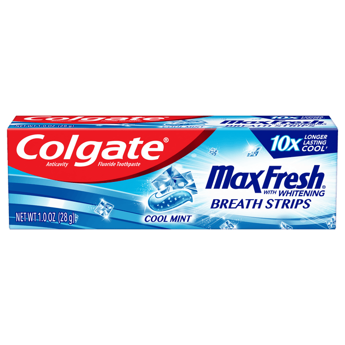 Colgate Max Fresh Travel Size Toothpaste with Mini Breath Strips; Cool Mint; 1.0 oz